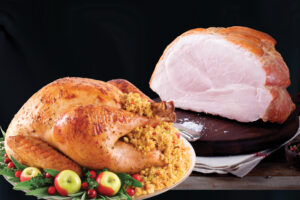 Full turkey & full ham, with homemade stuffing